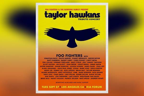 Foo Fighters honor Taylor Hawkins with star-studded LA tribute concert