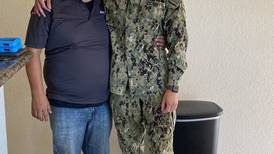 KONO Soldier Salutes Navy Sailor Nathaniel Muth