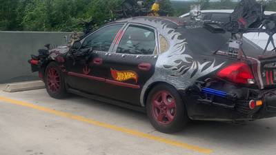 This Crazy Car was in the parking lot.