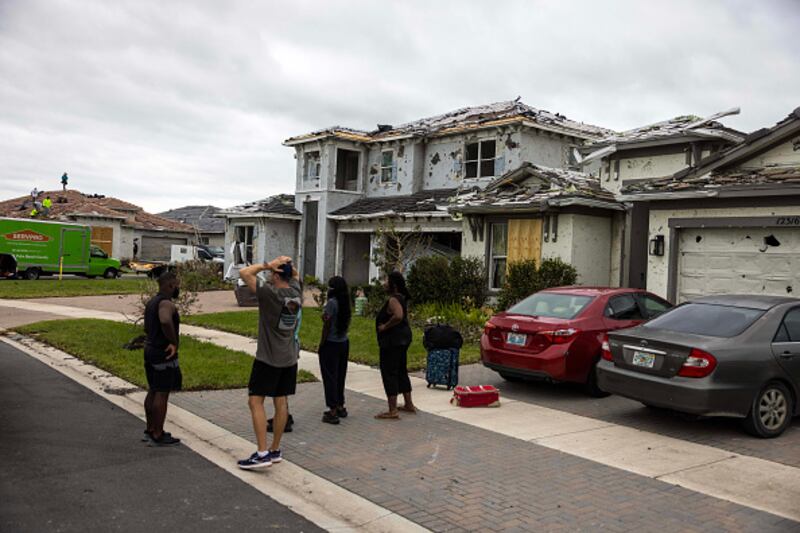 Damage left behind after Hurricane Milton