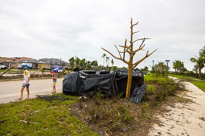 Damage left behind after Hurricane Milton