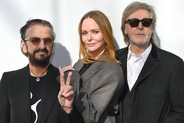 The Beatles' Paul McCartney and Ringo Starr reunite at Paris Fashion Week